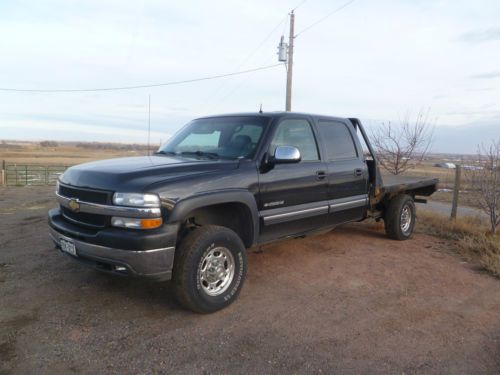 2002 chevrolet silverado 2500hd lt crew cab flat bed 4wd