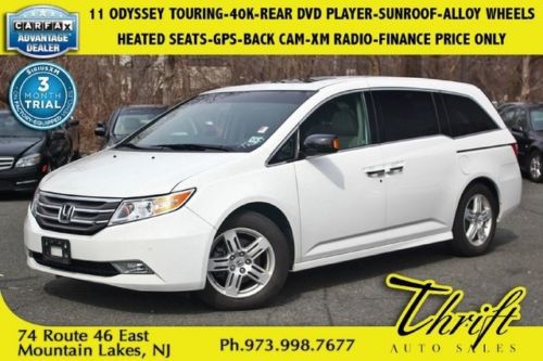 11 odyssey touring-40k-rear dvd player-heated seats-gps-back cam-xm radio