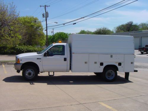 Ford f-450 covered utility service bed truck 6.8l gov owned 84k miles 100 pics