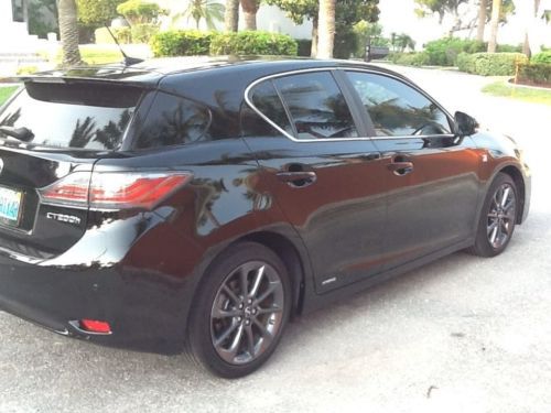 F sport lexus ct200h 2013 hybrid nav cam black on black leather fully loaded