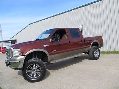 05 f250 (king-ranch) power-stroke lifted smoke-stacks carfax 2-owners tx ! ! ! !