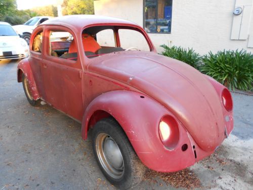1964 volkswagen beetle.  california two-owner car.  runs.  needing restoration.