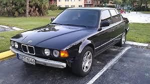 1989 bmw 735i, 4 dr, sun roof, leather upholstery, black - great condition