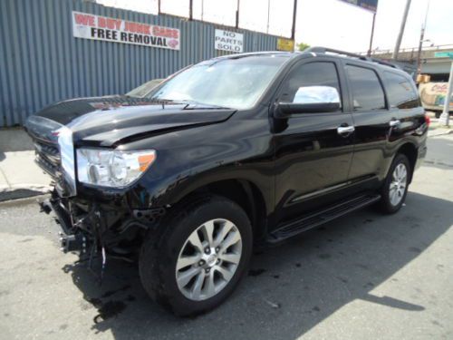 2014 toyota sequoia limited 5.7l awd suv - loaded - salvage/repairable - $ave!