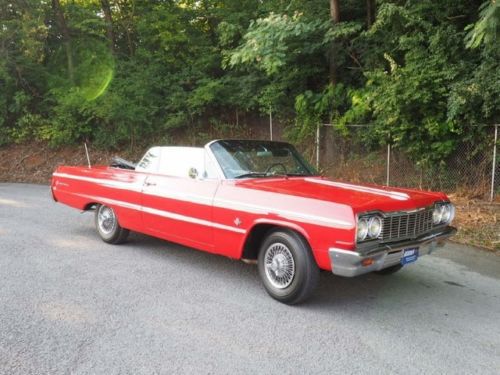 Chevy ss 409 convertible red 4 speed 425 hp 1962 1963 1965