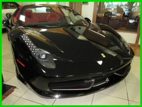 13 nero 458 4.5l v8 f-1 spider *rosso leather seats with stitched horse *mi:2k