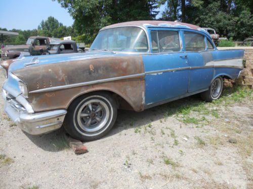 1957 chevy belair 4 door sedan project car