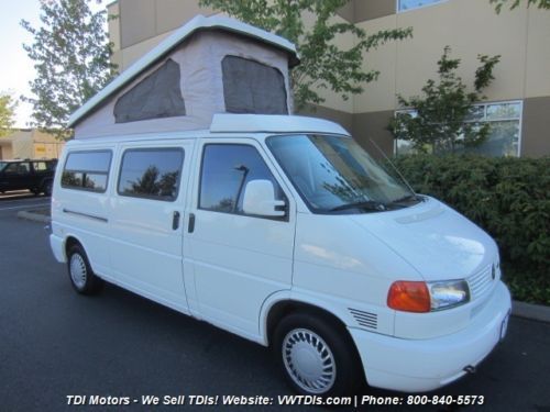 1999 volkswagen eurovan camper poptop kitchen westfalia all records! warranty!