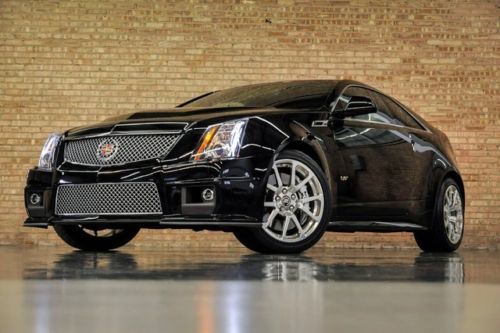 Prestigious, powerful black 2012 cadillac cts-v coupe, 20279 miles. warranty.