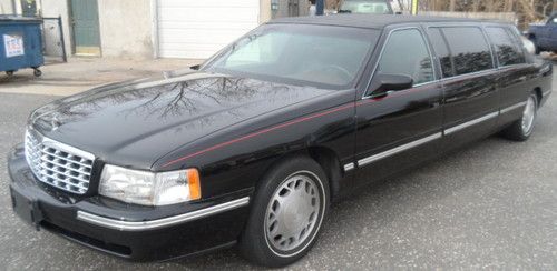 1998 deville limousine 6 door funeral airport car low miles 37k