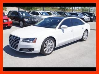 2012 audi a8 l one owner white metallic panorama roof rear seat package