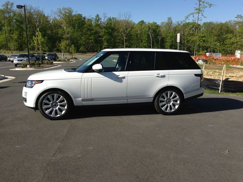 2013 range rover supercharged fuji white with black interior !!!!