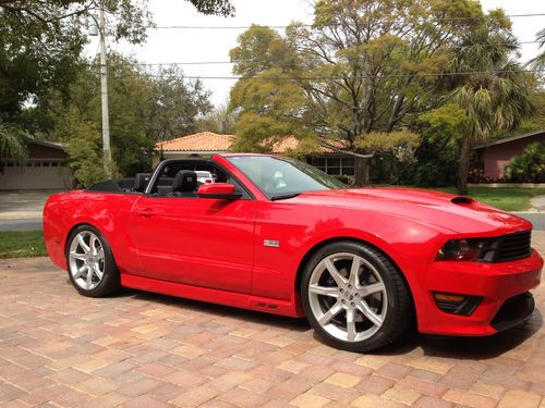 Used 2011 ford mustang gt saleen convertible in race red with full black leather