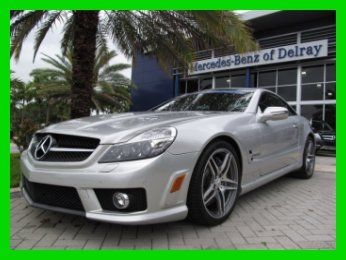 2009 certified silver arrow sl63 amg 6.2l v8 convertible *panorama roof *fl