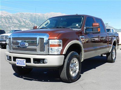 Crew cab king ranch 4x4 powerstroke diesel leather shortbed auto tow truck