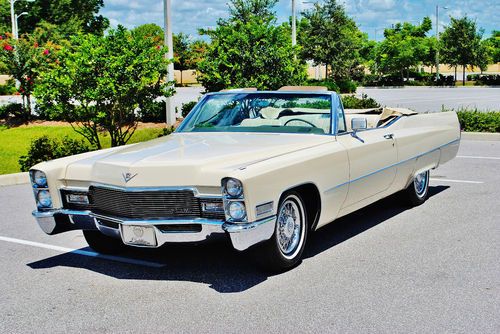Rare options 68 cadillac deville convertible bucket's console loaded magnificent