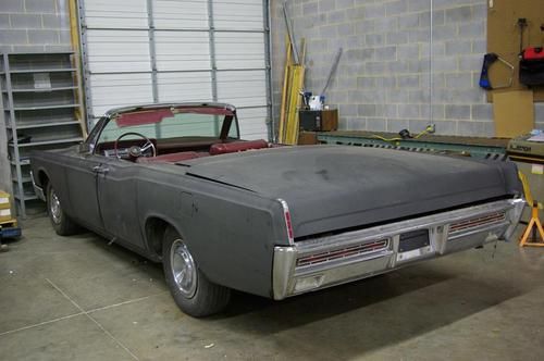 Black on red 1967 lincoln continental convertible project