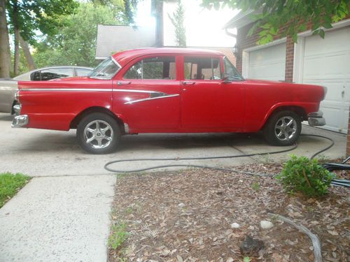 Red 1956 ford fairlane