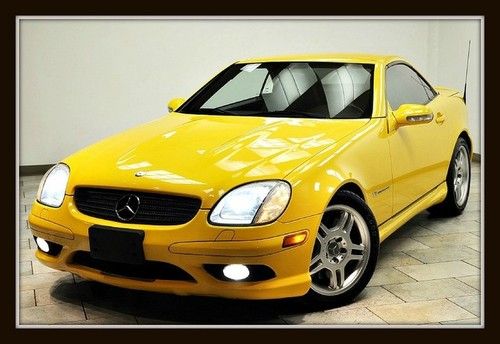 2003 mercedes-benz slk32 yellow/blk low miles 1-owner