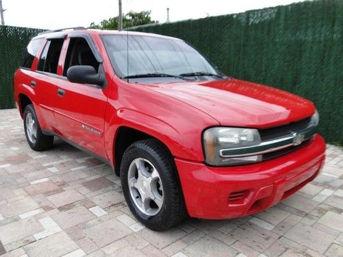 02 chevy red 4.2l gas auto cruise control power options air cond clean suv