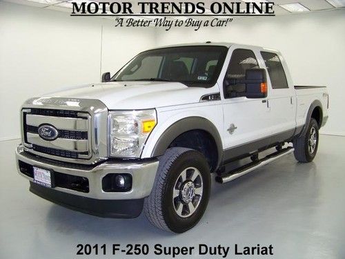 4x4 lariat fx4 crew rearcam turbodiesel leather htd ac seats 2011 ford f250 49k