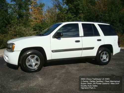 2004 chevy trailblazer 4x4 ls 1 owner corporate lease all service records carfax
