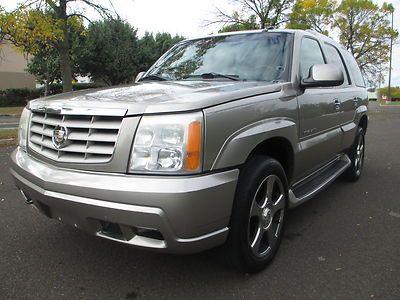 2002 cadillac escalade awd leather wood trim heated seats park assist no reserve