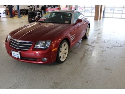 04 crossfire cpe red 6spd manual leather heated seats low milage clean carfax