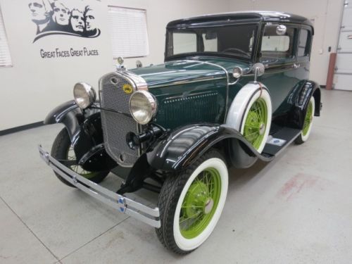 1931 ford model a &#034;victoria&#034; 2 dr.coupe w/ dual side mounts body off restoration