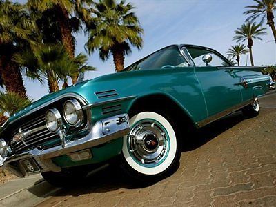 1960 chevrolet impala bubble top 2 door hard top restored classic no reserve!