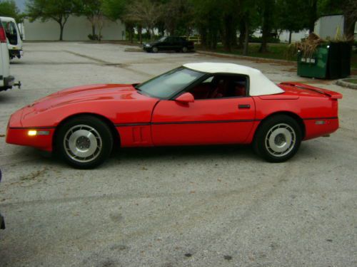 1987 chevrolet corvette convertible red automatic 105000 miles local pickup only
