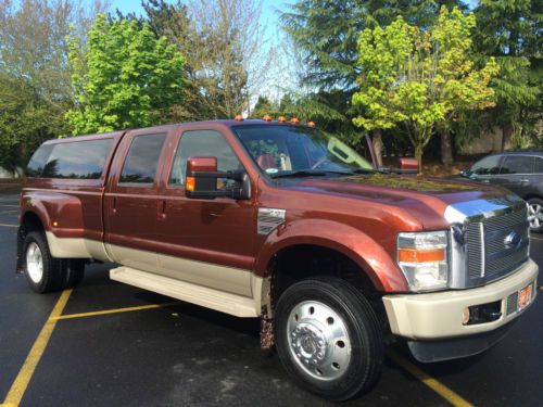 2008 f-450 super duty king ranch diesel, 4x4, dually 8ft bed 53k miles, tow pkg