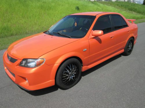 2003 mazda protege mazdaspeed 2.0l turbo sunburst orange custom car rare !!