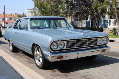 1964 chevelle silver blue 2-door hardtop california car!