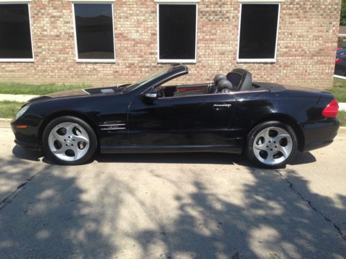 2005 mercedes sl600 convertible blk/blk,ext warranty,77k mi