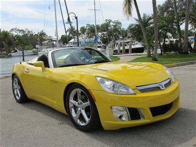 Saturn sky redline sunburst yellow black leather chrome wheels