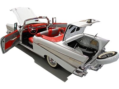 57 chevy convertible show car 283 pwr pck auto ps skirts 700 miles since restore