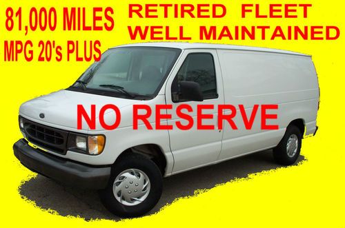 2000 ford econoline e150 cargo work delivery van low miles 1 owner fleet service