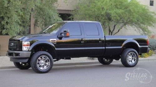 2009 ford f350 crew cab long bed lariat diesel lifted 4x4 one owner 15,611 miles