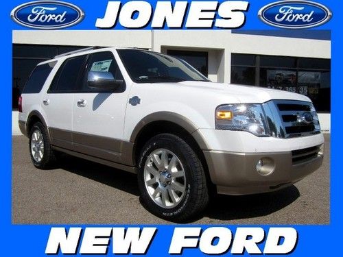 New 2013 ford expedition 2wd king ranch msrp $55130 white platinum tricoat