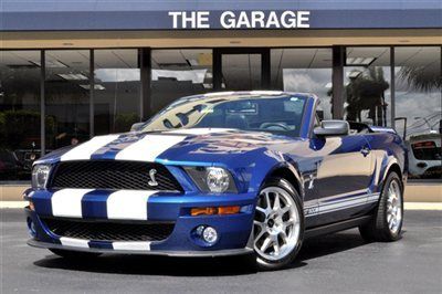 2007 shelby gt500 convertible 5.4 supercharged 475hp v8,vista blue,1-own,only18k