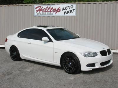 White bmw coupe black leather navigation 6 speed turbo sunroof m sport package