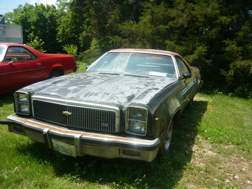 1977 chevrolet el camino rat rod project car black ss possible no reserve!!