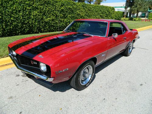 1969 chevy camaro z28 dz302 4 speed garnet red black interior super straight car