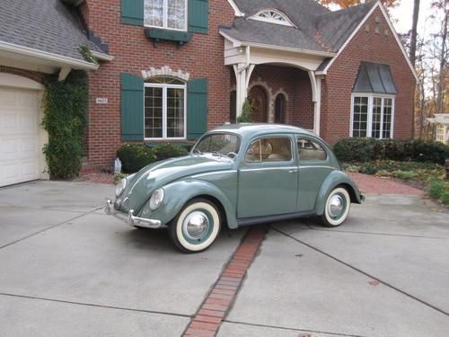1952 volkswagen beetle split window coupe - 63k original miles, unrestored!