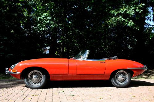 Restored 1963 jaguar xke roadster, signal red