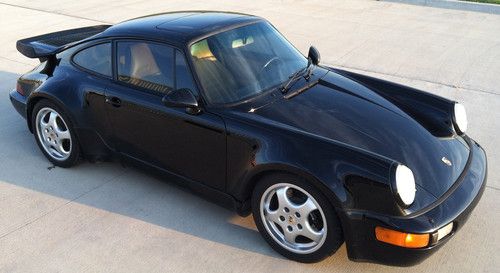 1992 porsche 911 turbo - black over tan