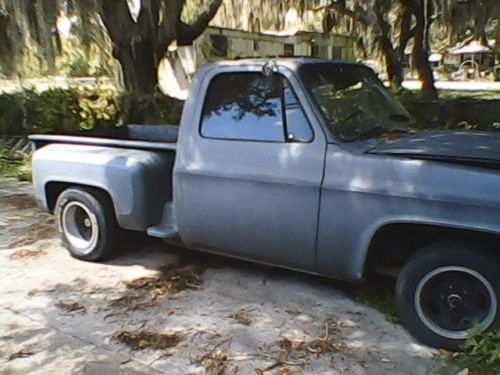 Chevy custom stepside lowrider pickup,  1985