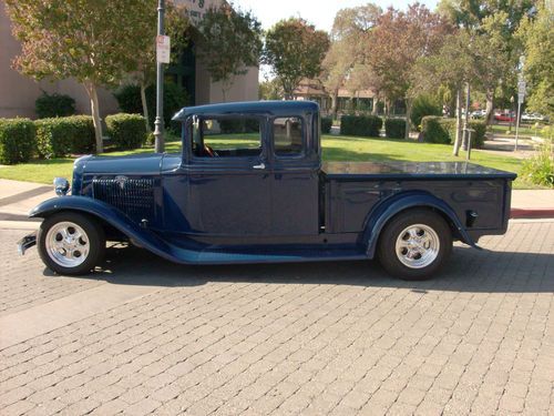 1934 ford street rod extended cab pick up truck all steel trade convertible