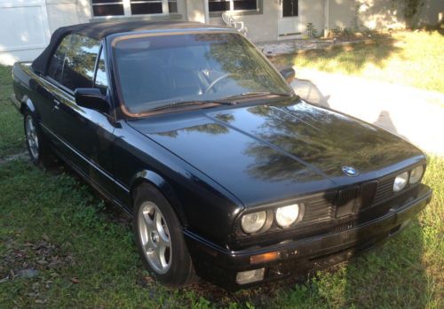 1989 bmw 325ci convertible couple black beauty clean title great top &amp; interior